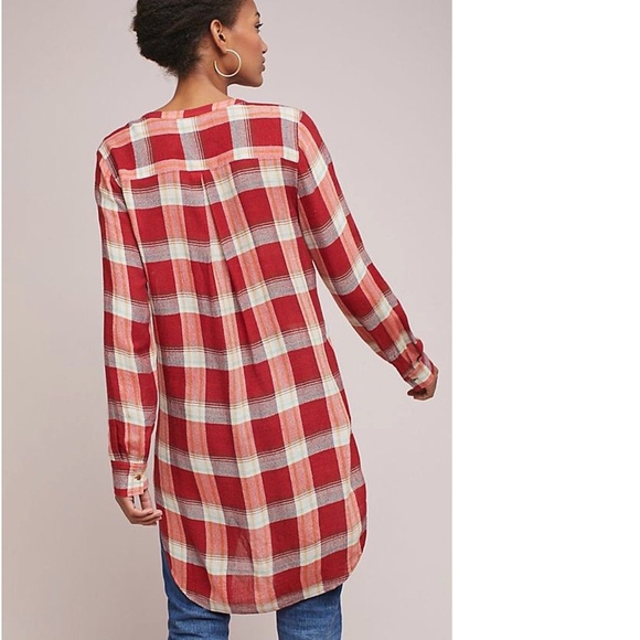 NWT Anthropologie Lucie Plaid Tunic - Picture 2 of 8